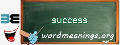 WordMeaning blackboard for success